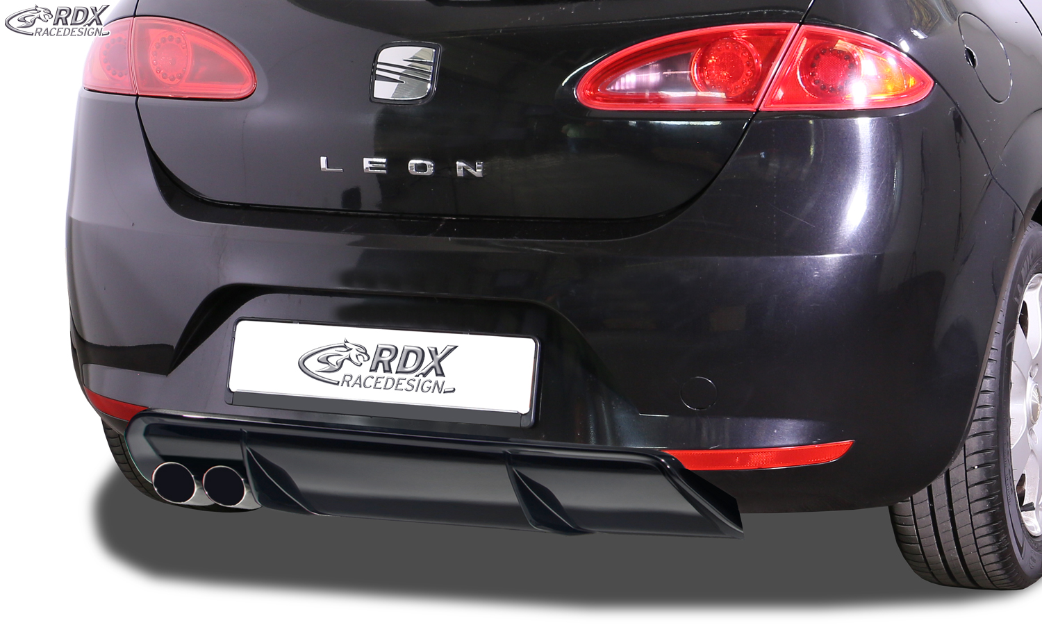 RDX rear bumper extension for SEAT Leon 1P (-2009) Diffusor