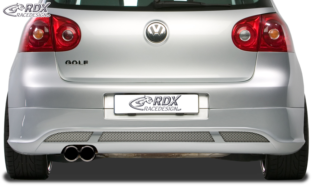 RDX rear bumper extension for VW Golf 5 "V2" with exhaust hole left