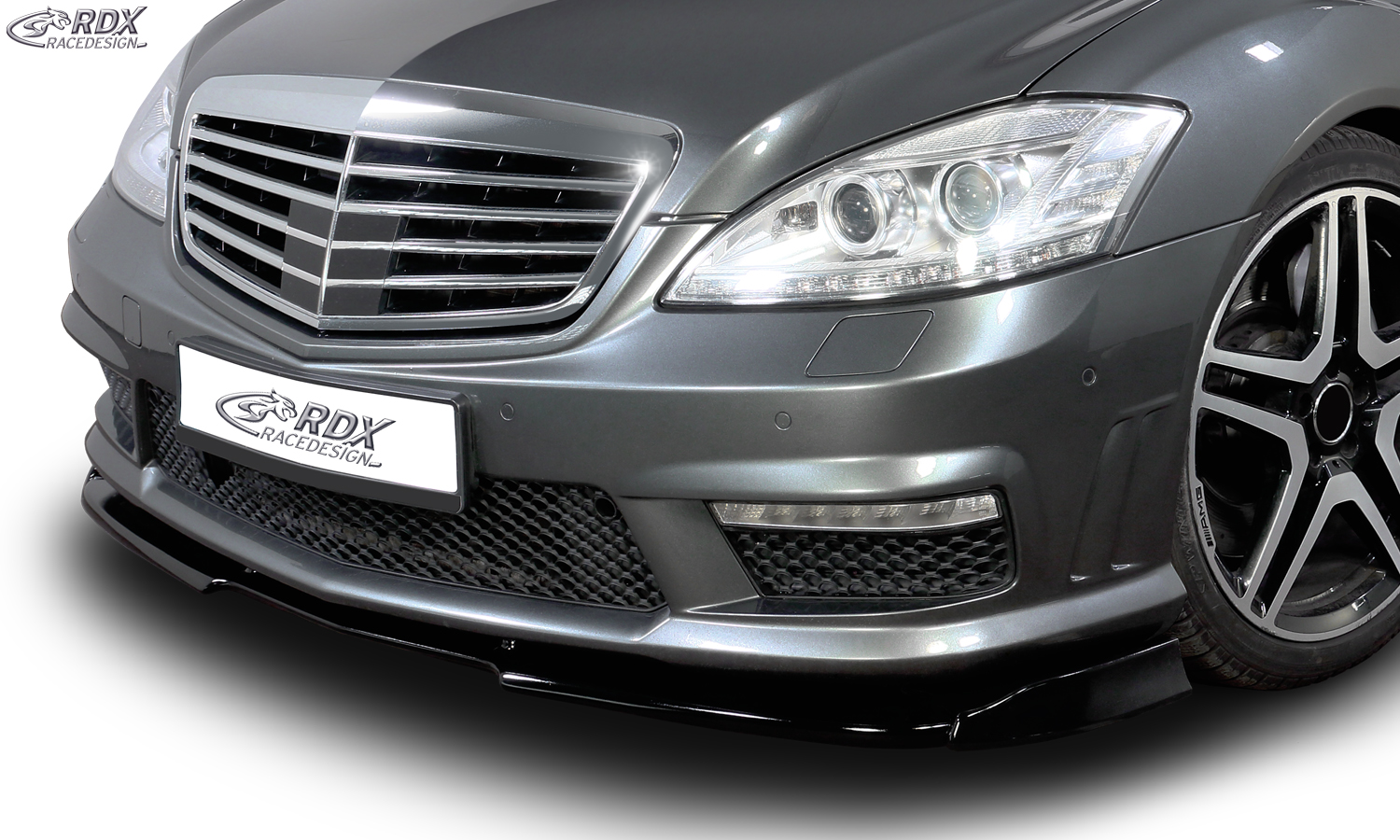 RDX Front Spoiler VARIO-X for MERCEDES S-class W221 AMG 2009+ (Fit for AMG and Cars with AMG Frontbumper) Front Lip Splitter