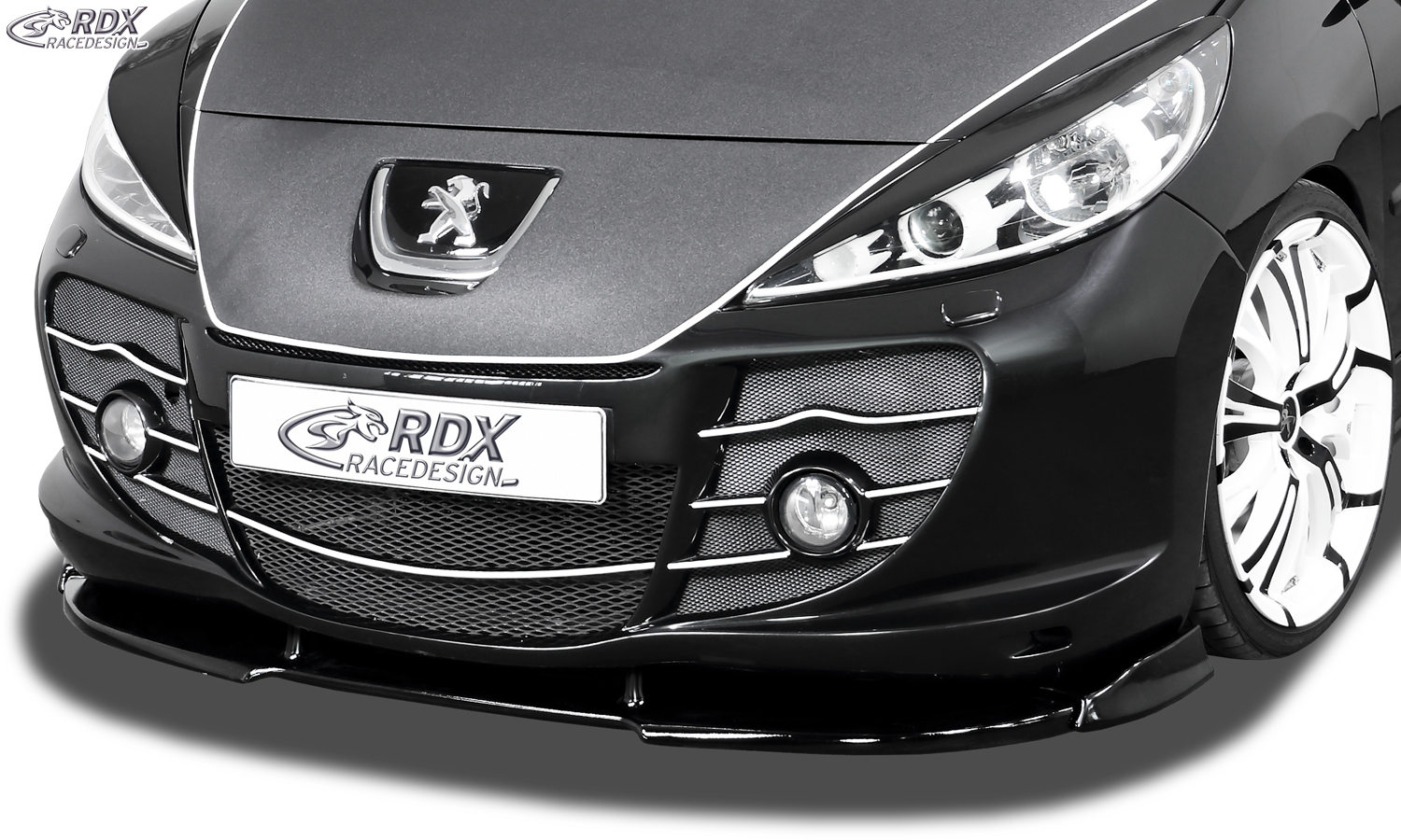 RDFAVX30771 - RDX Front Spoiler VARIO-X for PEUGEOT 207 with Abbes-Front  Front Lip Splitter