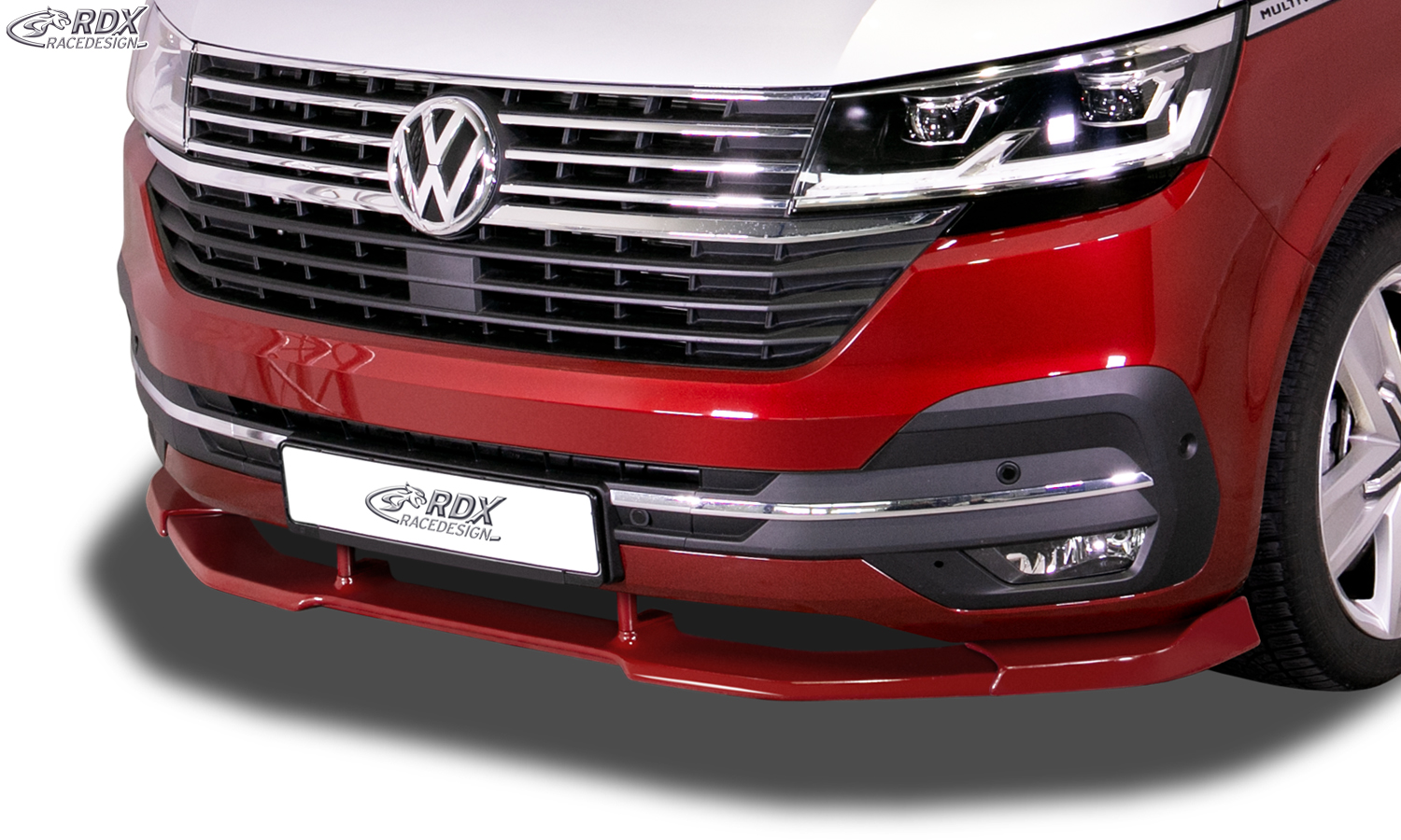 RDFAVX30910 - RDX Front Spoiler VARIO-X for VW T6.1 (for painted and  unpainted bumper) Front Lip Splitter