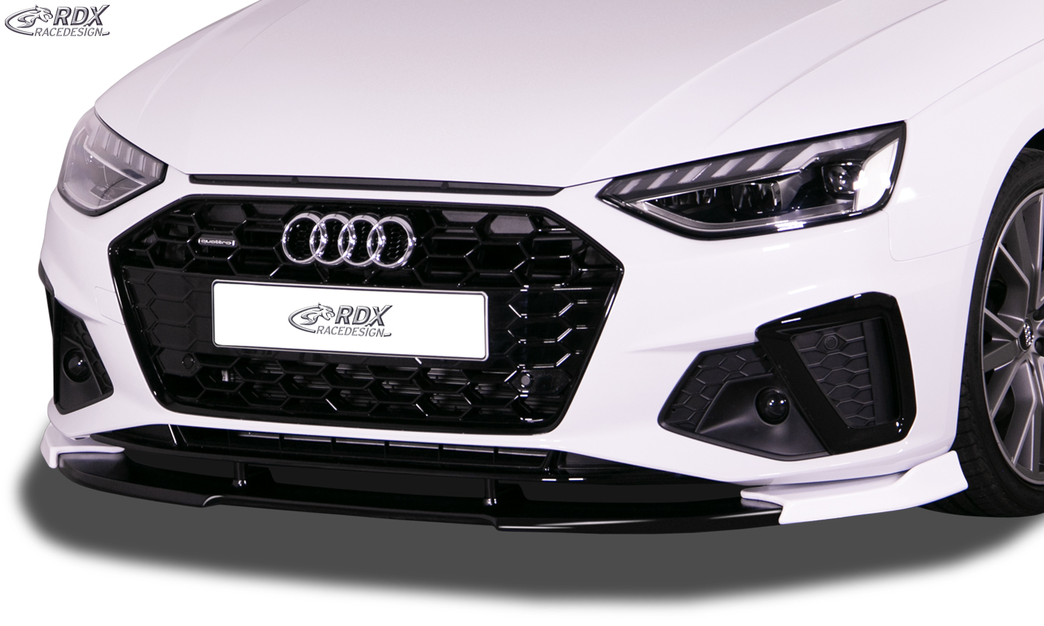 RDX Front Spoiler VARIO-X for AUDI A4 8W B9 Facelift (2019+, for S-Line- and S4-Frontbumper) Front Lip Splitter