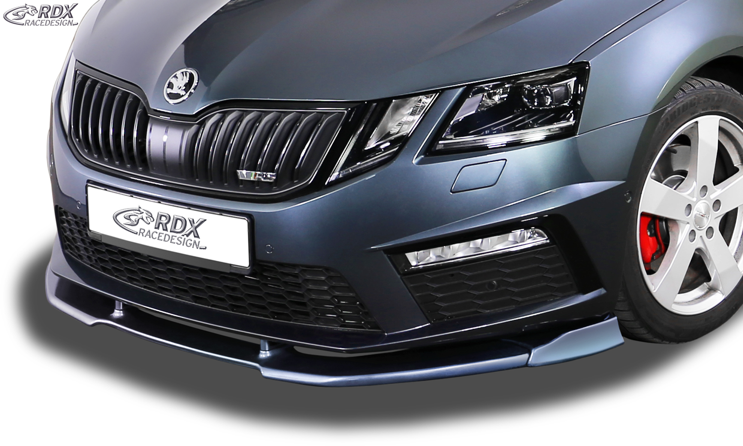 RDX Front Spoiler VARIO-X for SKODA Octavia 3 (5E) RS Facelift 2017+ Front Lip Splitter