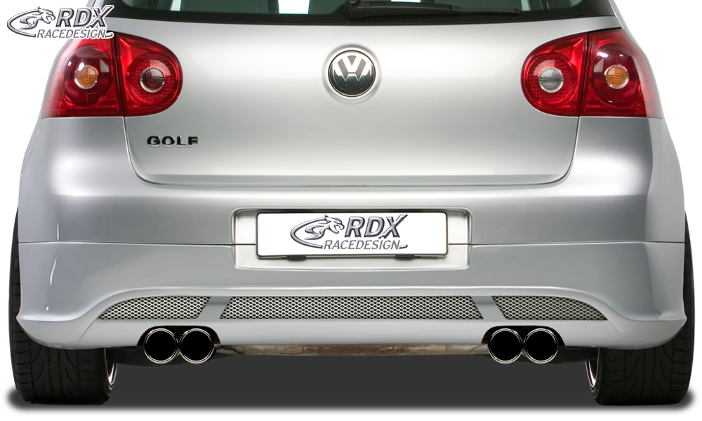 RDX Heckansatz für VW Golf 5 "V2" mit Endrohrausfräsung links & rechts Heckschürze Heck