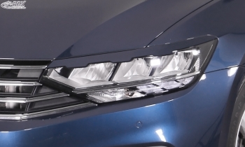 RDX Headlight covers for VW Passat 3G B8 (2019+) "jagged" Light Brows