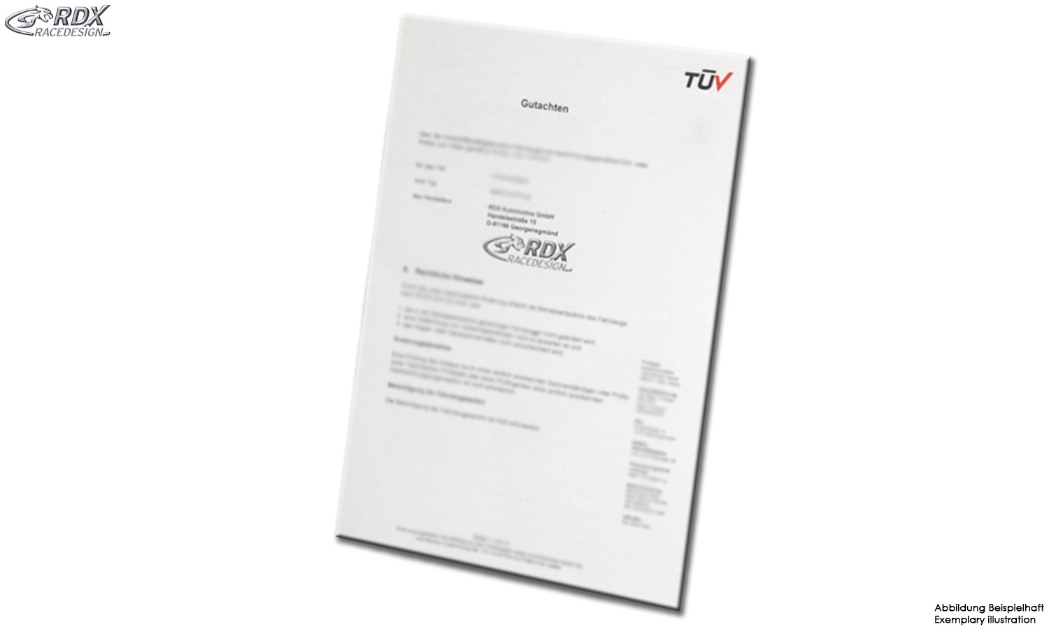 Gutachten für RDX Produkt: RDSL000026